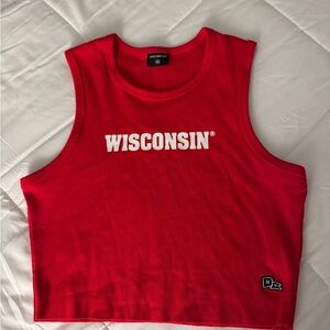 Red Wisconsin Sleeveless Top